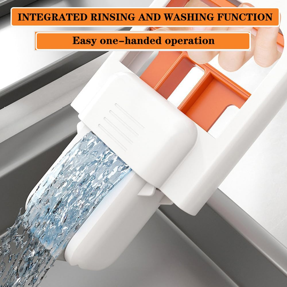 Швабра з автоматичним віджиманням для миття вікон 15×13×3 см - фото 3