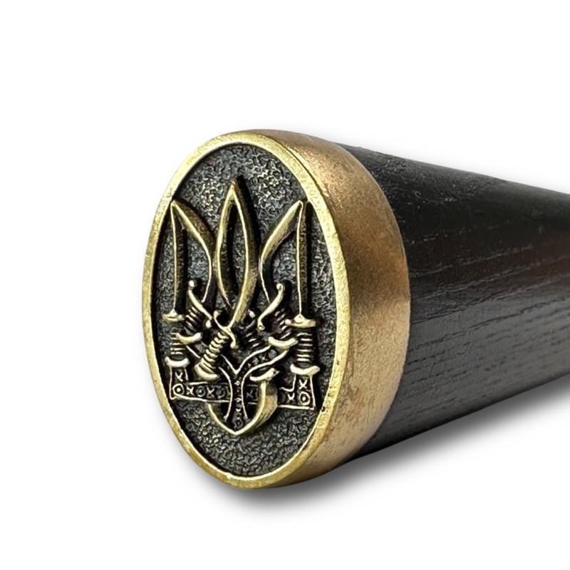 Шампур из нержавеющей стали Украинский герб овал SKK19 деревянная ручка 1 шт. (2620472408) - фото 2 Шампур из нержавеющей стали Украинский герб овал SKK19 деревянная ручка 1 шт. (2620472408) - фото 2