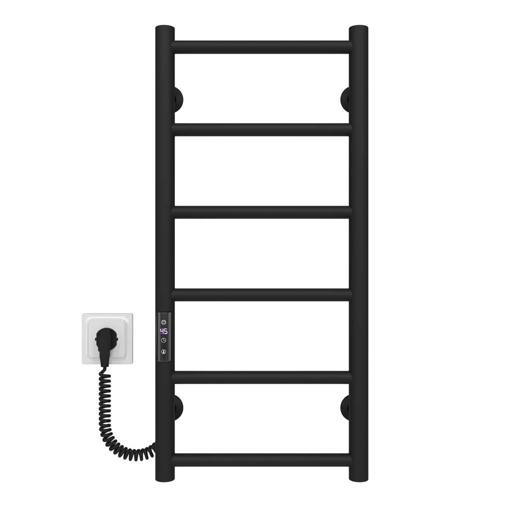 Полотенцесушитель электрический HeatPro Dike P6 левостороннее подключение 700x300 мм Черный (CH-DI7003006EBL)