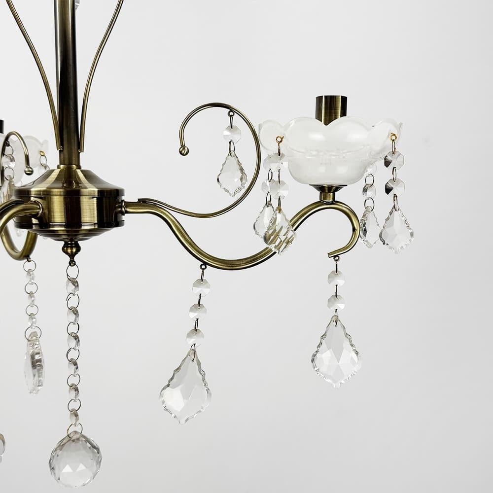 Люстра-підсвічник класична на 3 лампи Ø 40 см Сатин (6028/3) - фото 3 Люстра-підсвічник класична на 3 лампи Ø 40 см Сатин (6028/3) - фото 3