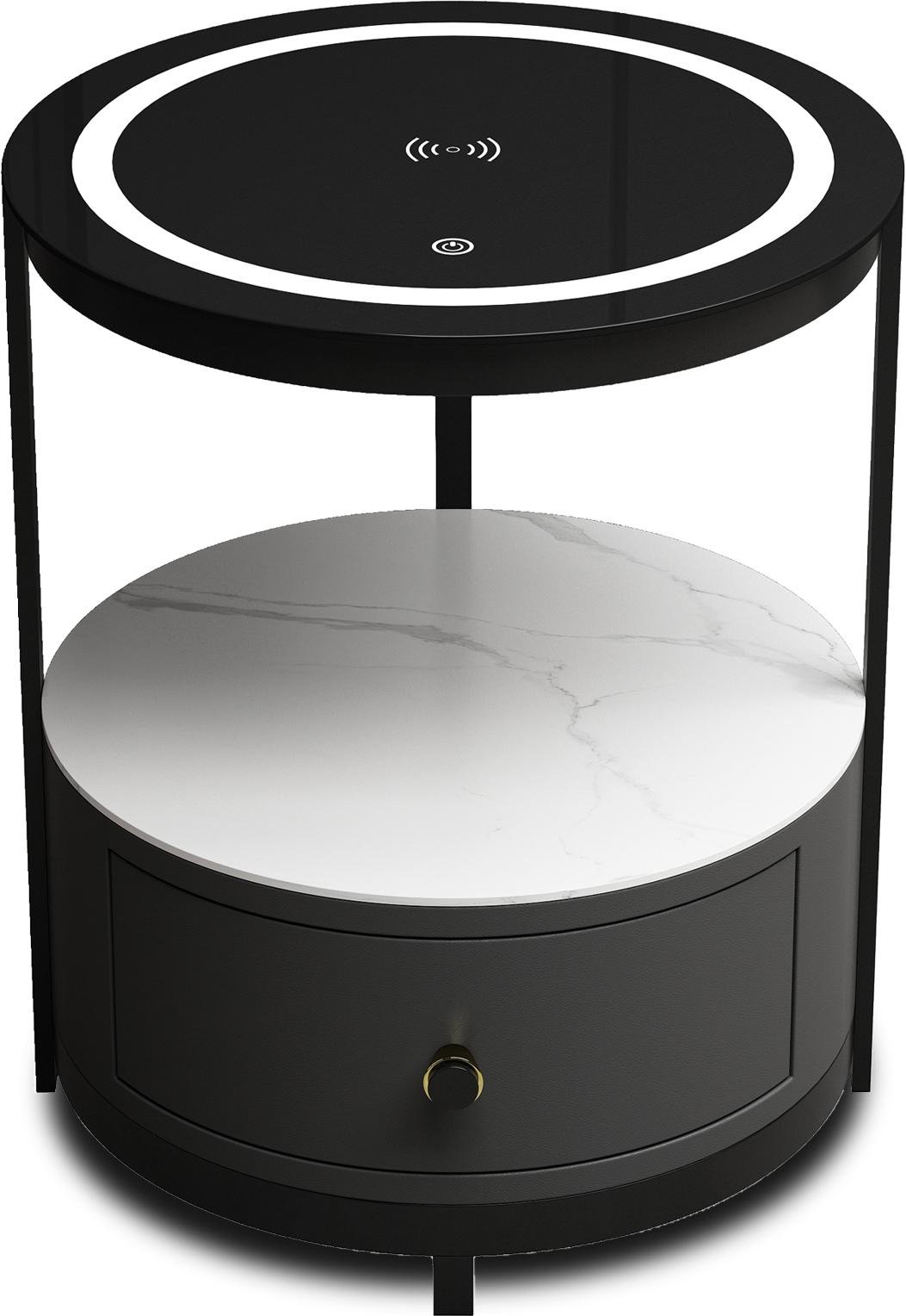 Тумбочка приліжкова Smart Aero wireless charger 1 ящик Blue night Led-light (16221)