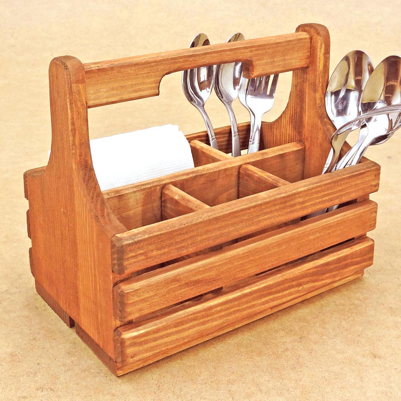 Подставка для столовых приборов из дерева Райсо Шафран (Псп-002606)