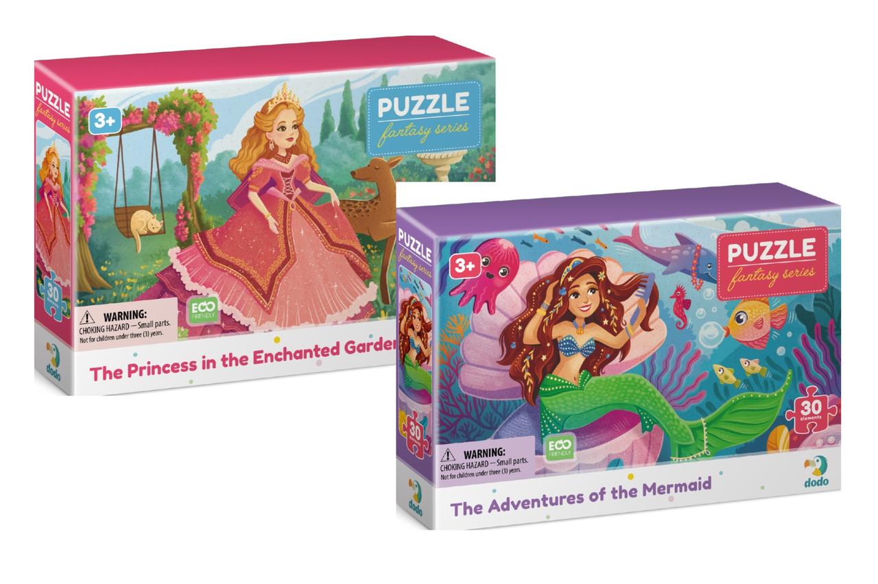 Комплект пазлів DoDo Пригоди русалоньки/Принцеса в чарівному саду 30 шт.