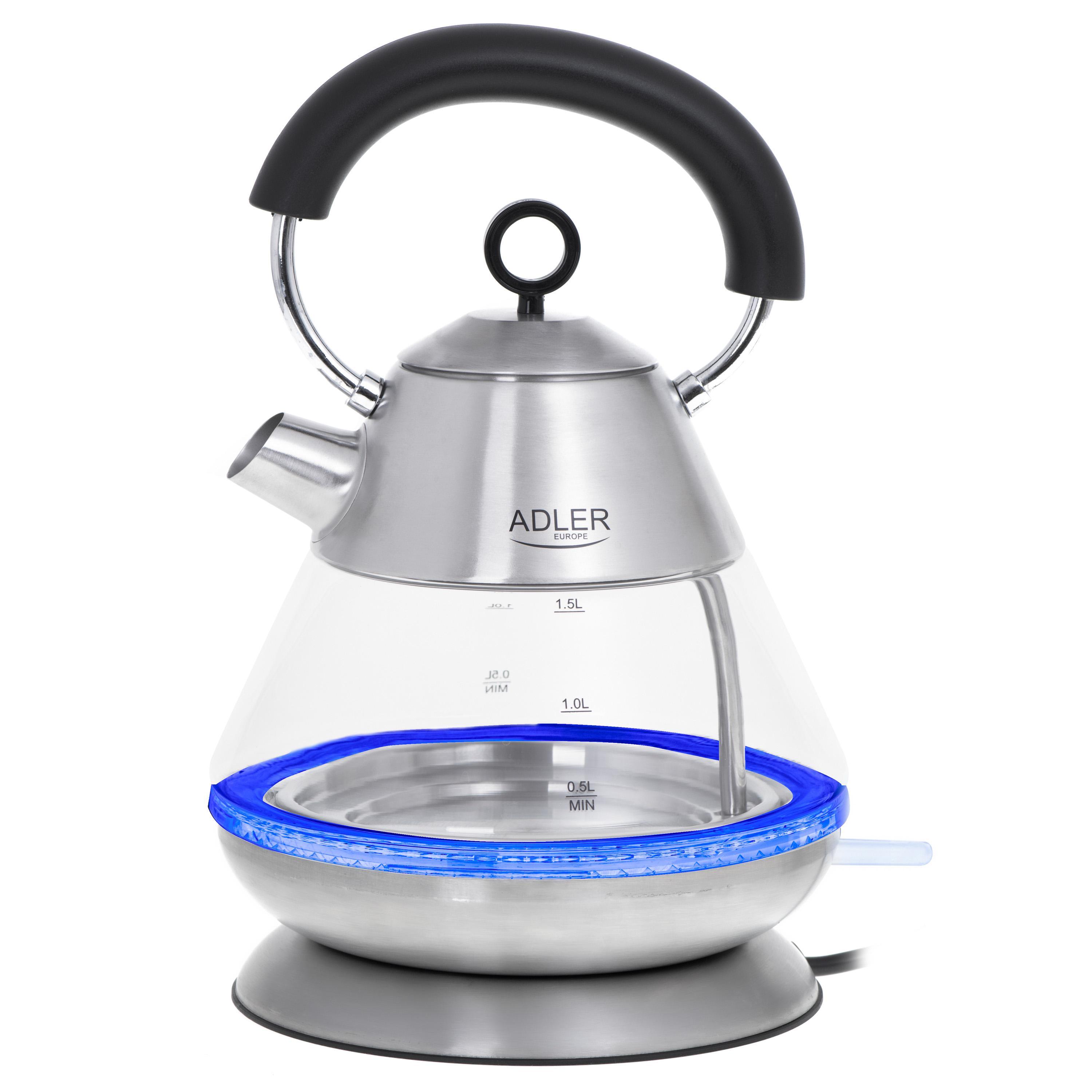 Електрочайник склянний Adler Strix 1,5 л (AD 1282)