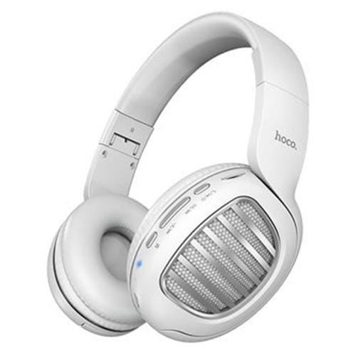 Наушники беспроводные Bluetooth HOCO Brilliant Sound W23 с микрофоном + поддержка MicroSD/AUX Белый