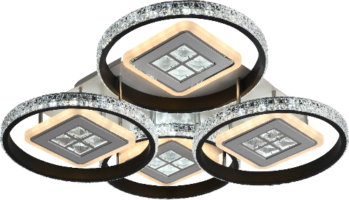 Люстра светодиодная Sirius C7053/4 WH BK 224W  (000035230)