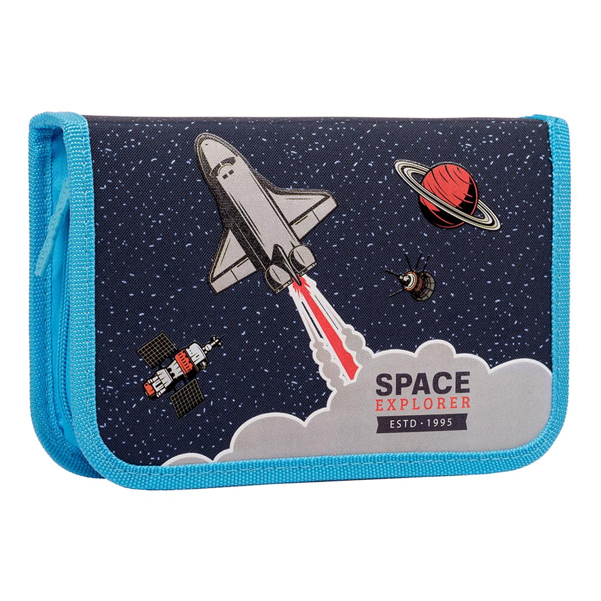 Пенал твердый 1Вересня HP-02 Space одинарный без клапана Синий (532944)