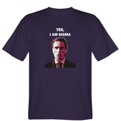 Футболка чоловіча "Yes, I Am Sigma" 2XL Фіолетовий (15537501-15-192398-XXL)