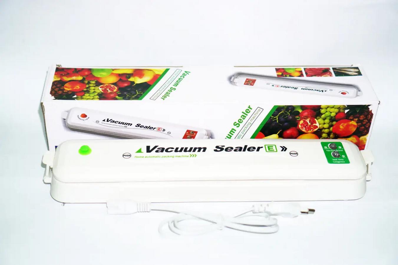 Вакуумный упаковщик еды домашний Vacuum Sealer-E и 5 пакетов 16x25 см (27882718) - фото 4 Вакуумный упаковщик еды домашний Vacuum Sealer-E и 5 пакетов 16x25 см (27882718) - фото 4