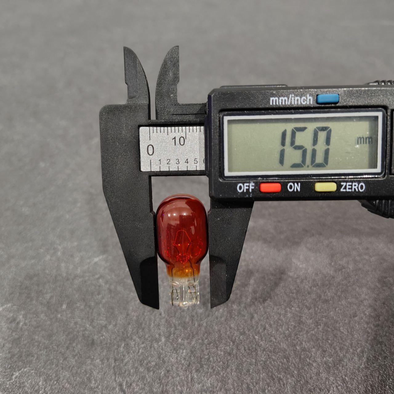 Автолампа T15 WY16W W2,1x9,5d 12V 16W Янтарный (650STORE3) - фото 2