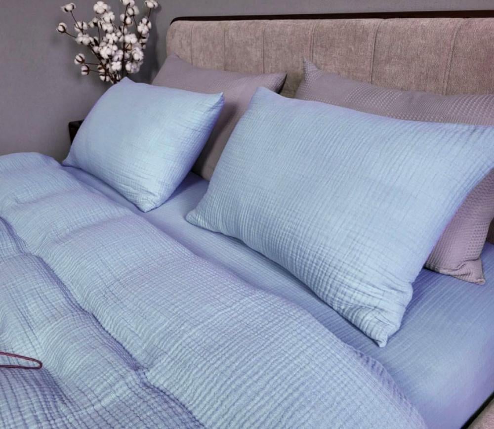 Покрывало муслин 180x220 см Sky blue (11038) - фото 1