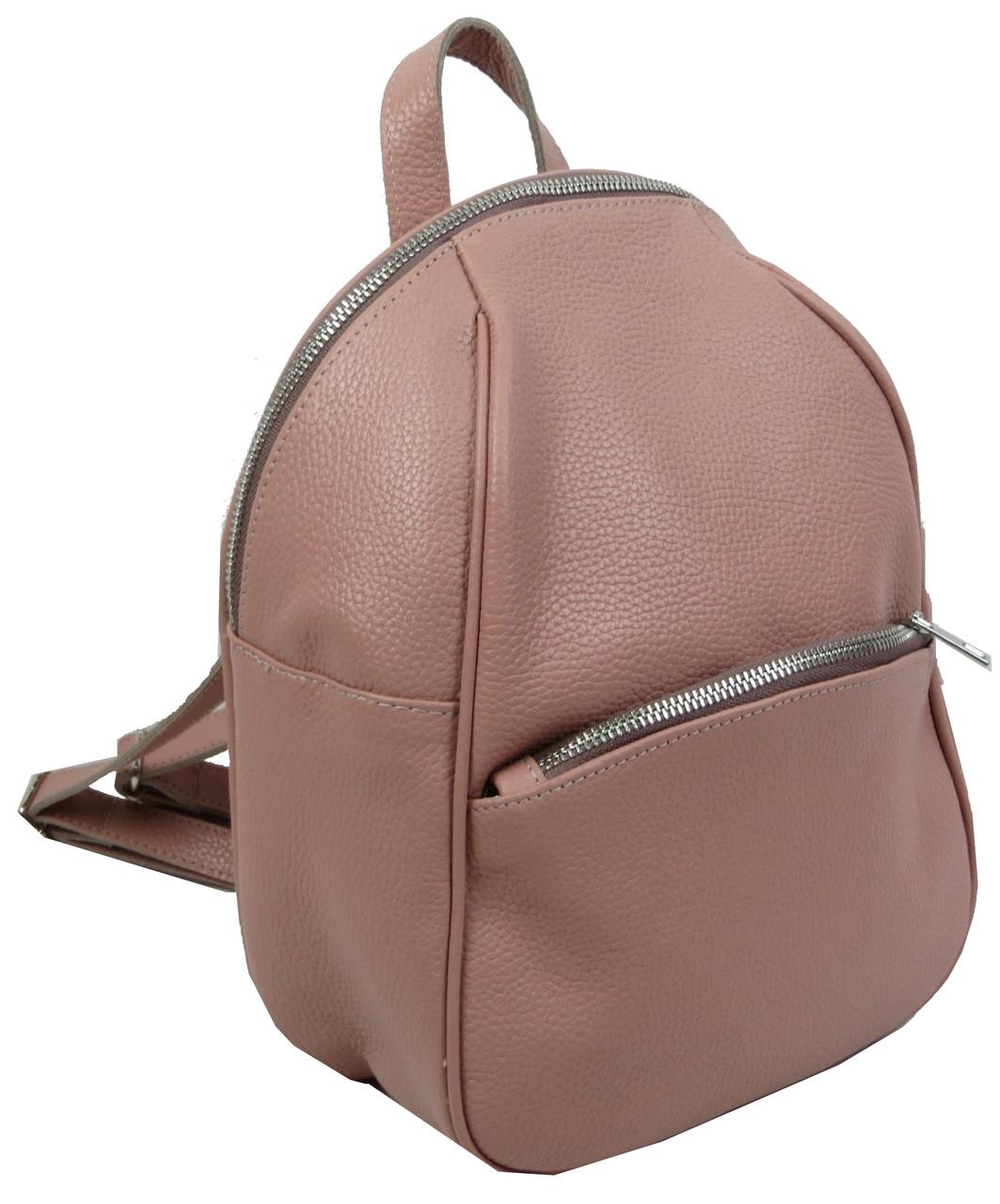 Рюкзак женский кожаный Borsacomoda 814.011 9 л Пудровый