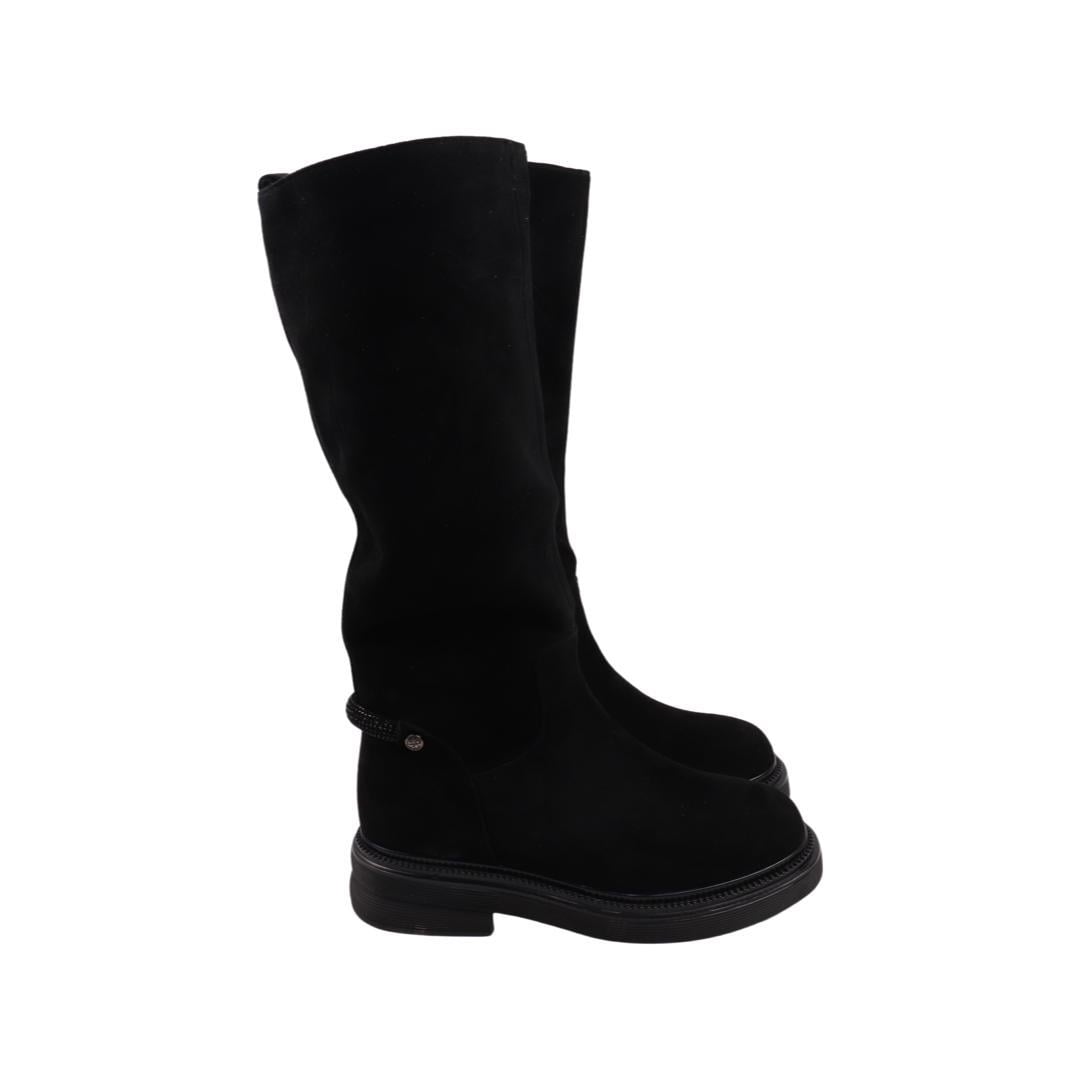 Сапоги женские Polann из замши р. 39 Черный (215-23ZSC)