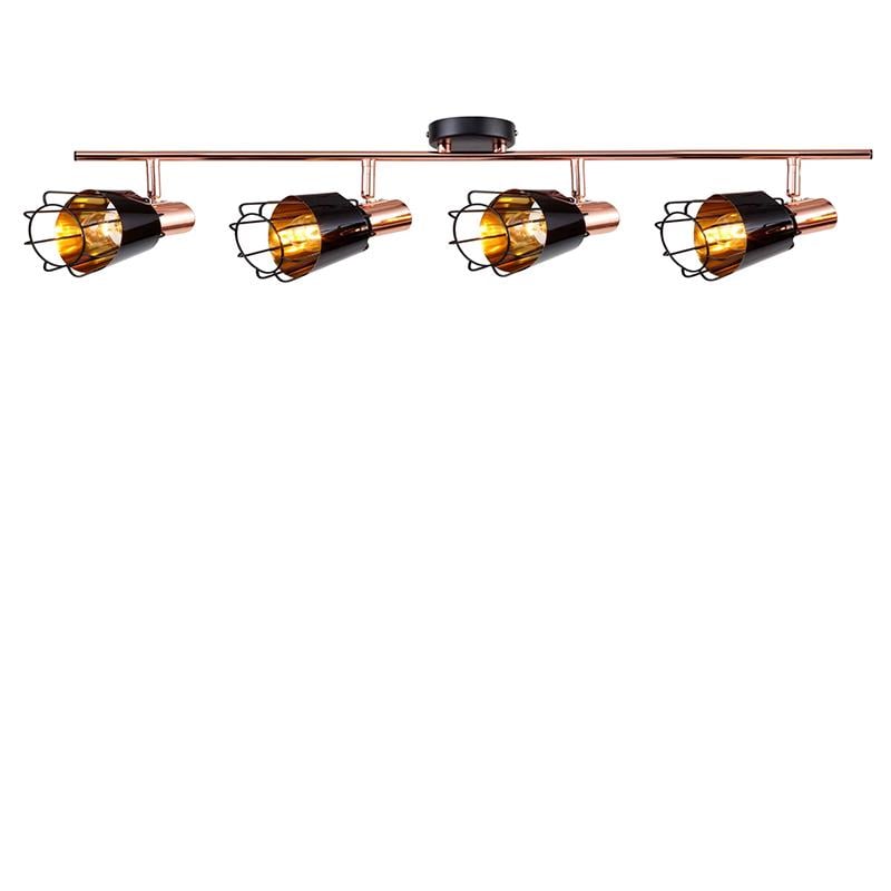 Люстра потолочная Light House NM-15496/4 FGD+BK на 4 лампы Черный/Золото