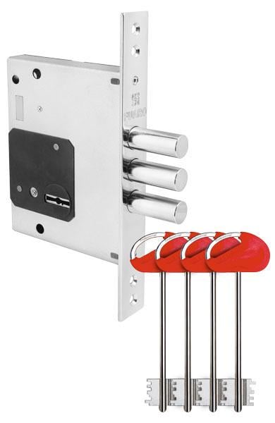Замок врезной сувальдный Fuaro MDV25/S-60.00.3R16 5key