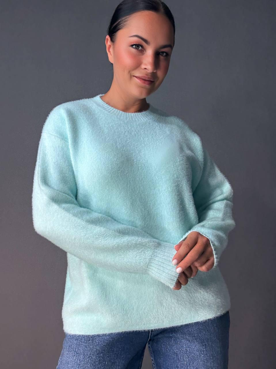 Свитер женский Fancy Matinee 5977 ангора базовый OS Мятный (5039) - фото 6 Свитер женский Fancy Matinee 5977 ангора базовый OS Мятный (5039) - фото 6