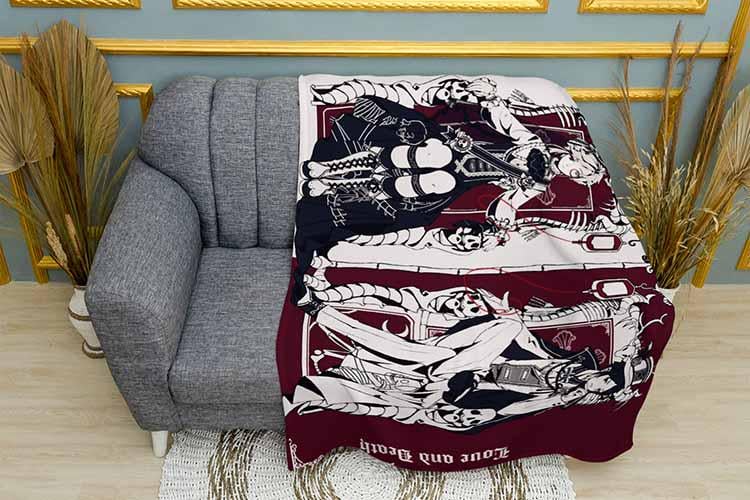 Плед Akutagawa and Atsushi Card game Bungo Stray Dogs плюш однослойный 150х210 см (113020-1)