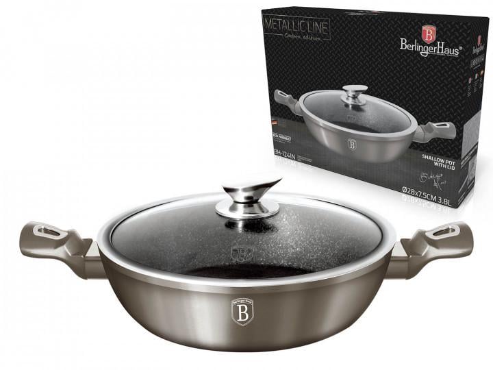 Сотейник Berlinger Haus Carbon Metallic Line BH-1241N 3,8 л 28 см