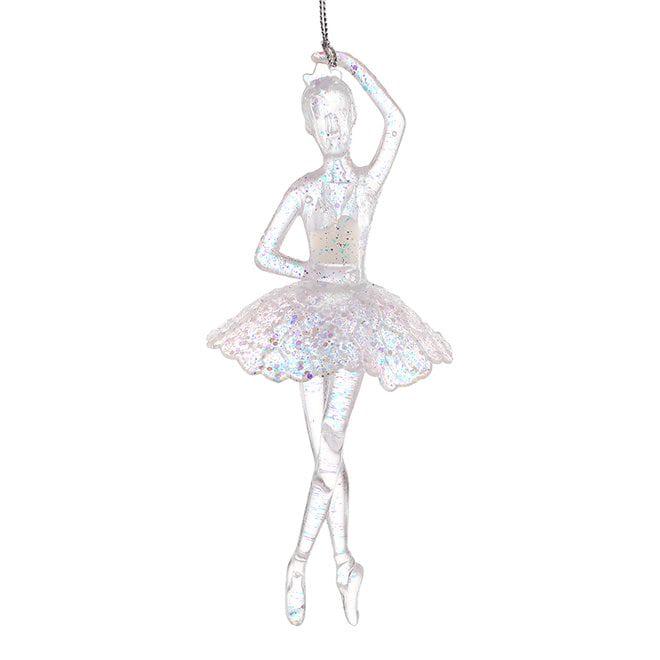 Подвеска новогодняя Flora Балерина акриловая 17 см (13298)