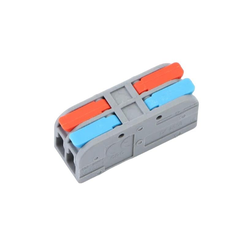 Клемма проходная Tactix 0,2-4 мм2 32А 2х1-2х1 одинарная 33,1х12х15 мм Разноцветный (2608-2Pc)