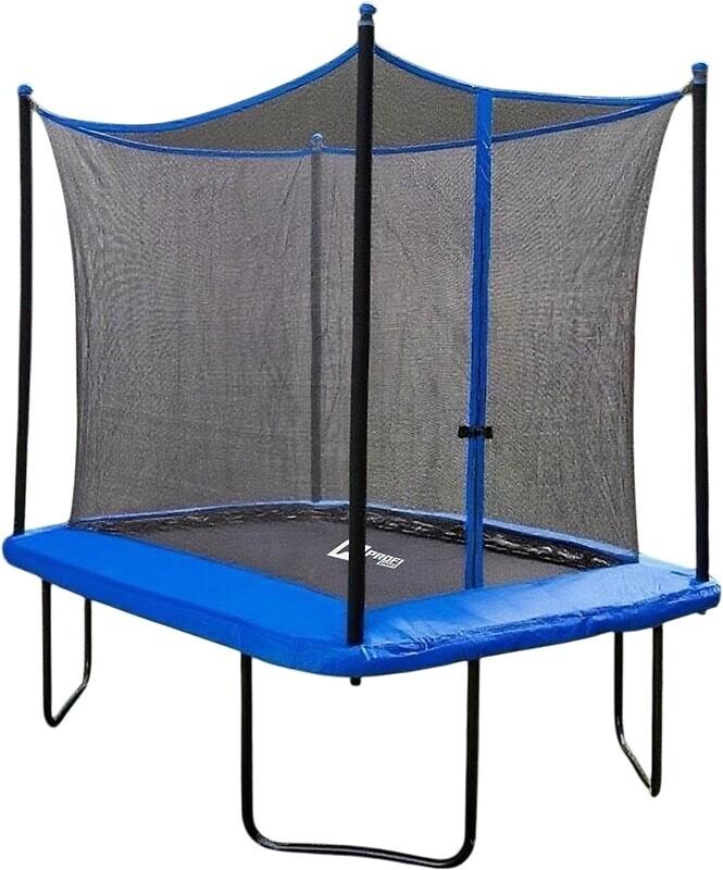 Батут квадратный с защитной сеткой Profi MS 0589 металлический 183х244х260 см Синий (150-7-MS 0589) Батут квадратный с защитной сеткой Profi MS 0589 металлический 183х244х260 см Синий (150-7-MS 0589)