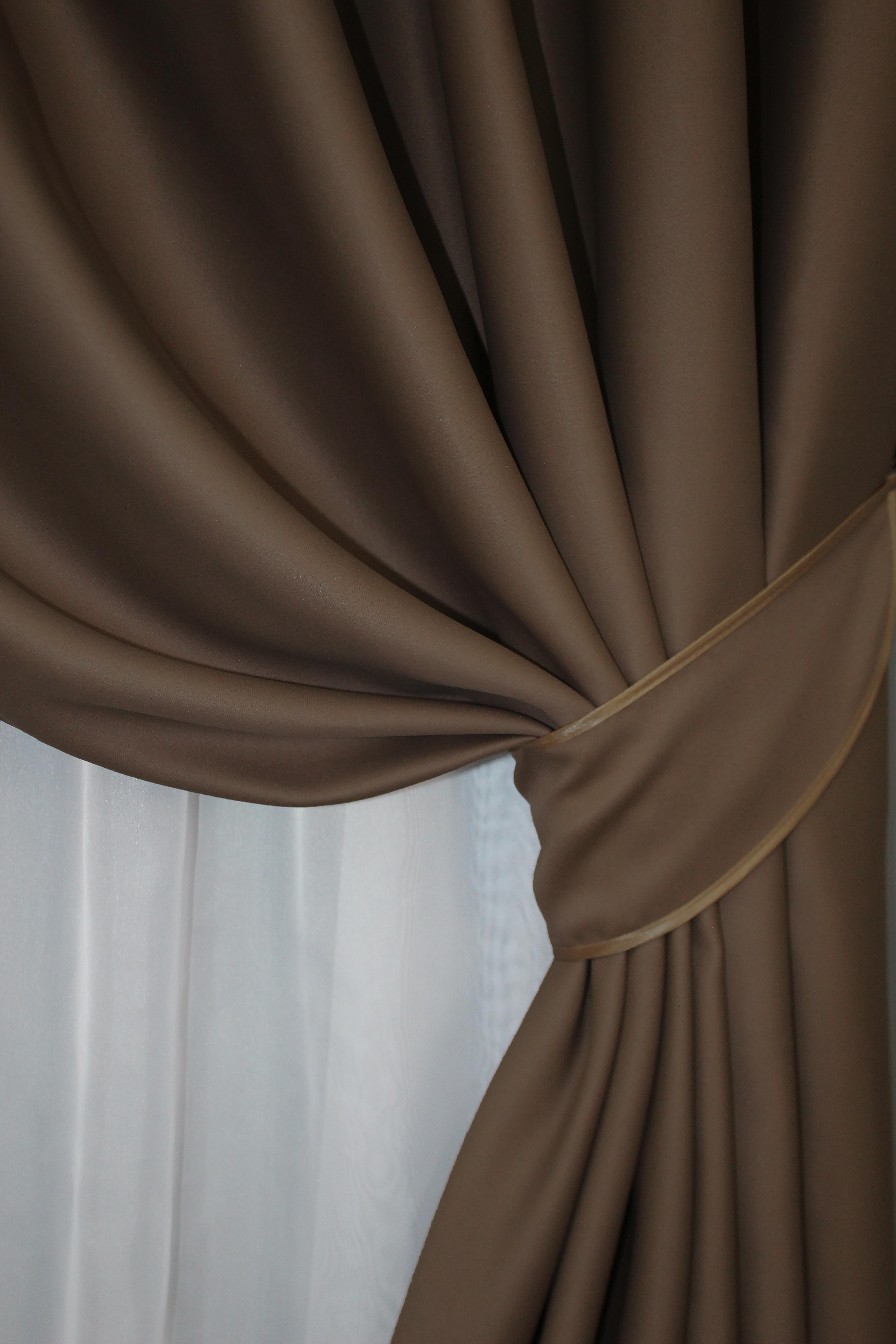 Комплект штор на люверсах VR-Textil Блэкаут Bagema Rvs № 1238ш 150х250 см 2 шт. Шоколадный (37-0024) - фото 3 Комплект штор на люверсах VR-Textil Блэкаут Bagema Rvs № 1238ш 150х250 см 2 шт. Шоколадный (37-0024) - фото 3