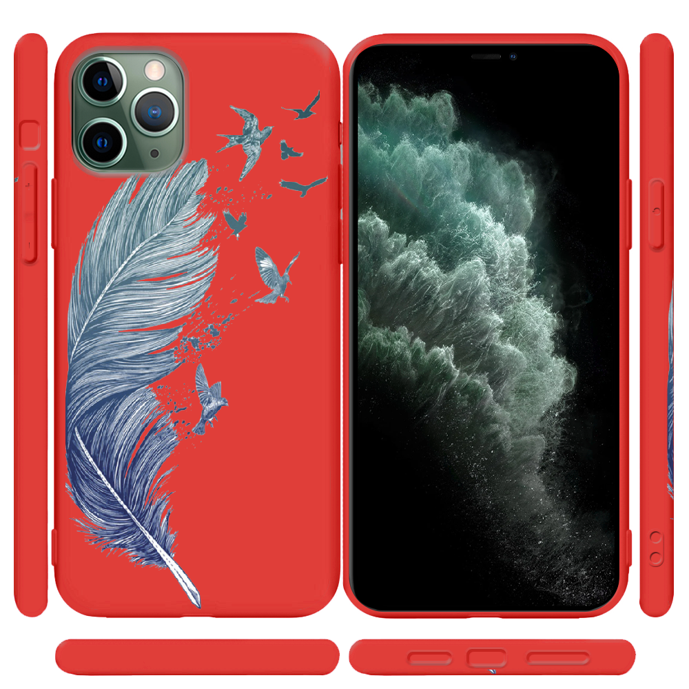 Чохол Boxface iPhone 11 Pro Feather Червоний силікон  (38189-cc38-43044) - фото 2