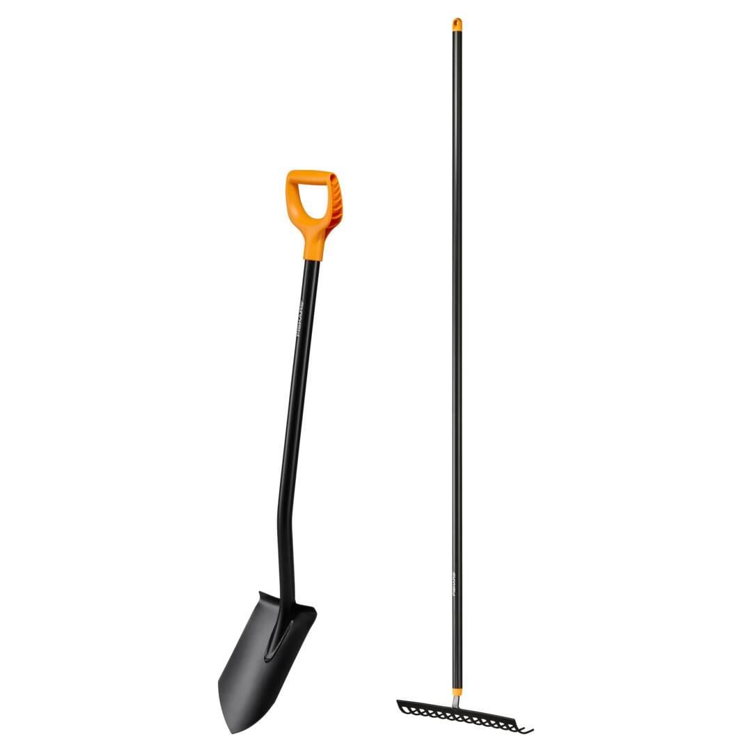 Грабли и штыковая лопата Fiskars (1053616)