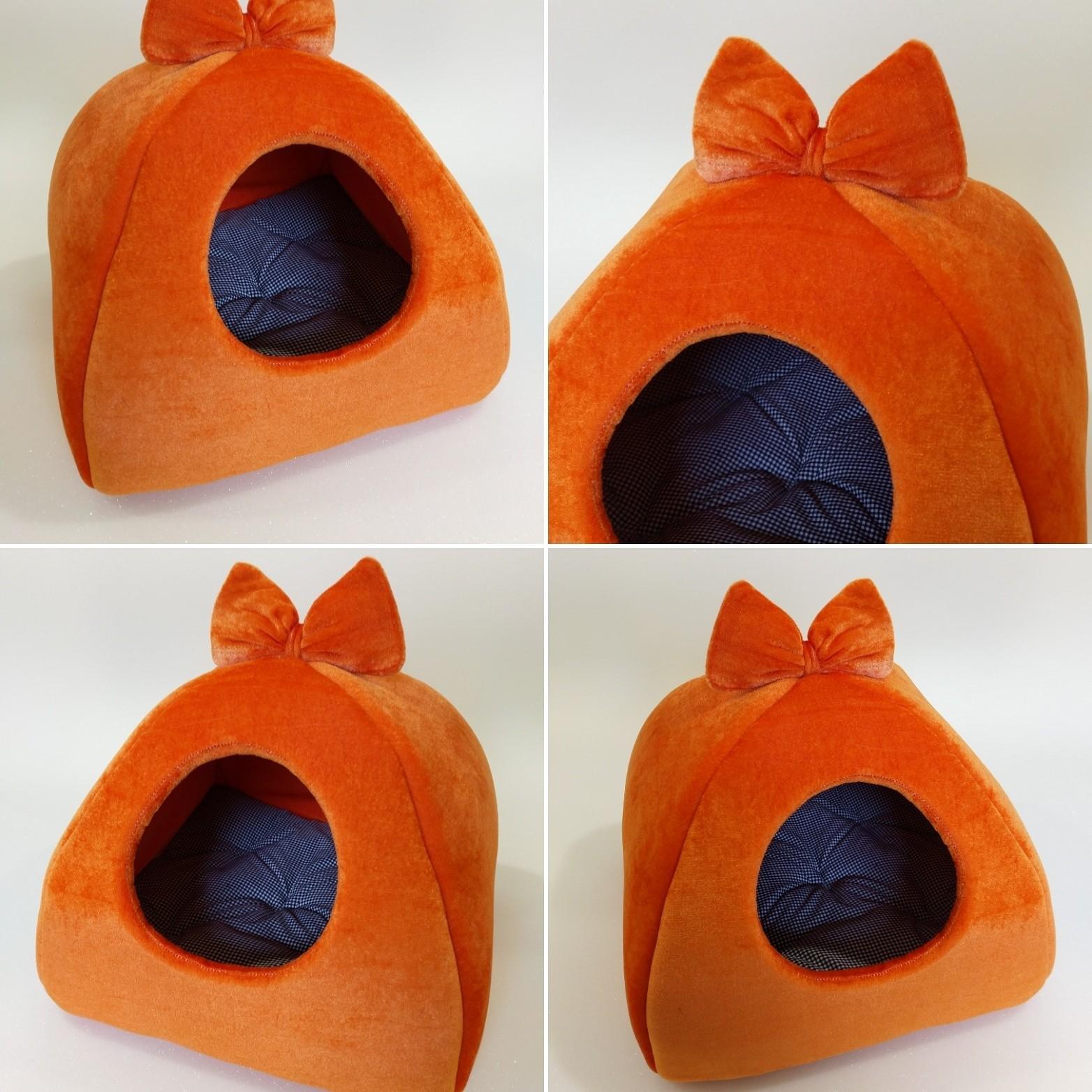 Будиночок-лежак для собак і кішок Luch home з подушкою 40х40х35 см Помаранчевий (26881536) - фото 2 Будиночок-лежак для собак і кішок Luch home з подушкою 40х40х35 см Помаранчевий (26881536) - фото 2