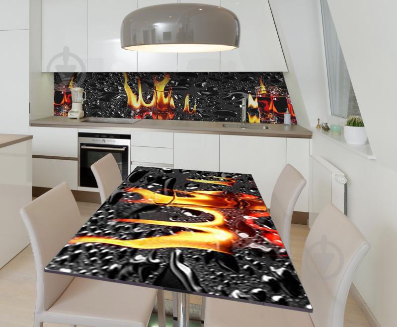 Наклейка виниловая на стол Zatarga  "Горящий Виски" 600х1200 мм Z181702st