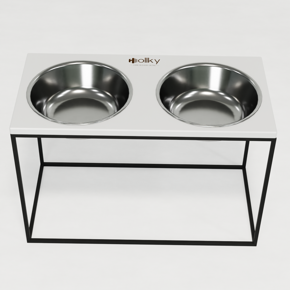 Миски на подставке для очень больших собак Hollky Base XXL40 2х2,8 л (BXXL40-643240-GRWH) - фото 2 Миски на подставке для очень больших собак Hollky Base XXL40 2х2,8 л (BXXL40-643240-GRWH) - фото 2