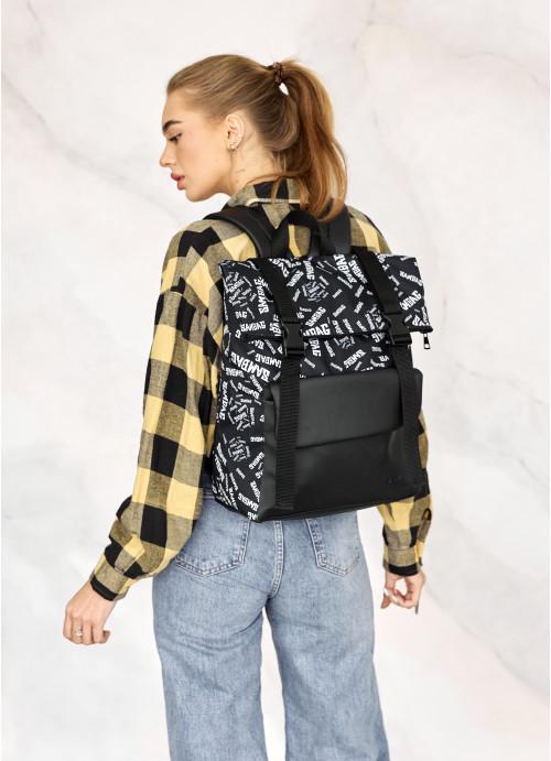 Міський рюкзак жіночий роллтоп Sambag з відділенням під ноутбук Чорний (5140301641)