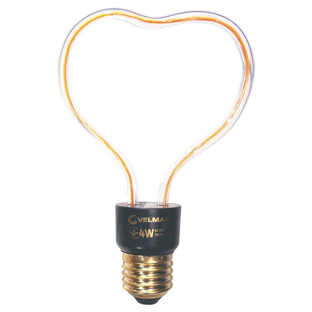 LED-лампа Velmax V-Filament-Decor-Сердце 4W E27 2700K 260 Lm (28689135)