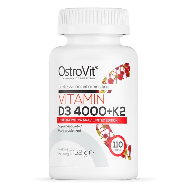 Витамины OstroVit Vitamin D3 4000 + K2 110 таблеток