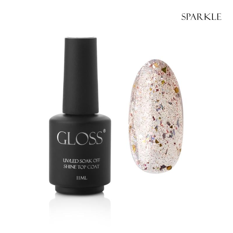 Топ для гель-лаку GLOSS Shine top coat 11 мл Sparkle (83835)