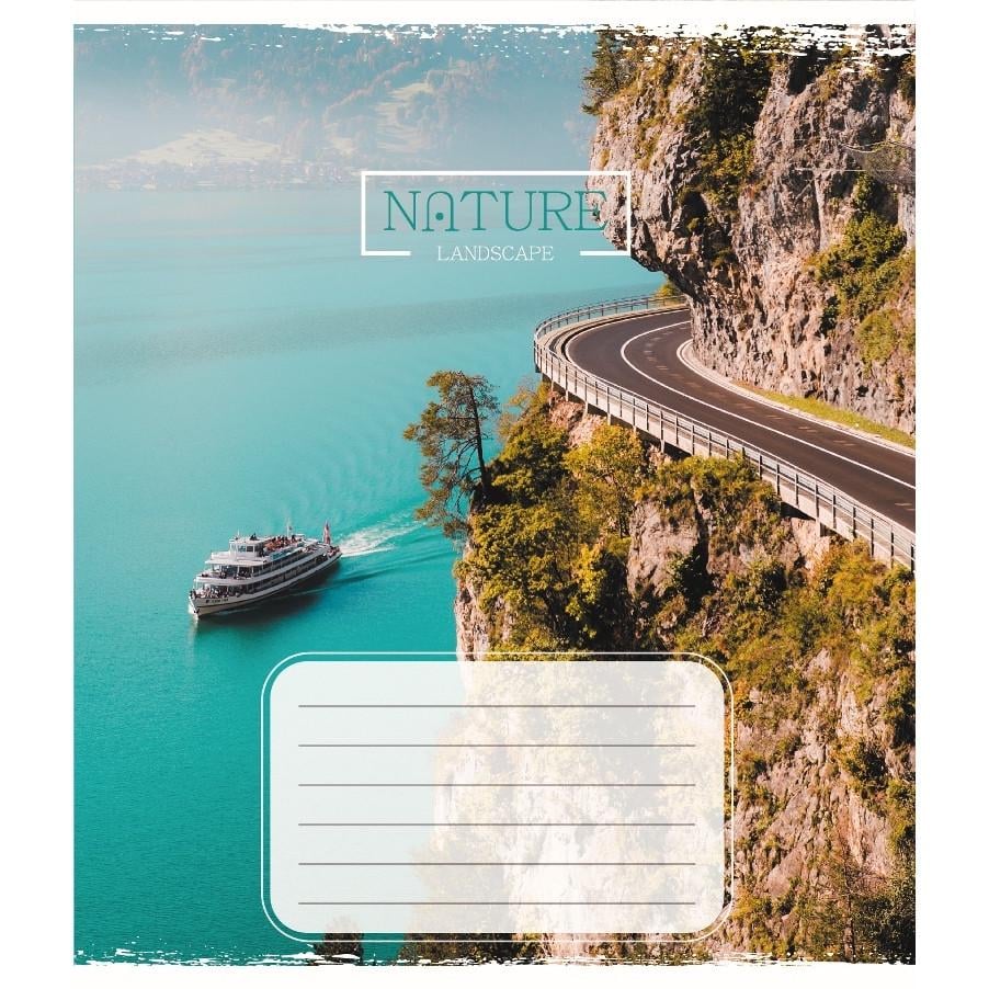 Зошит загальний Школярик Краєвид в клітинку 36 аркушів (036-570106K-5)