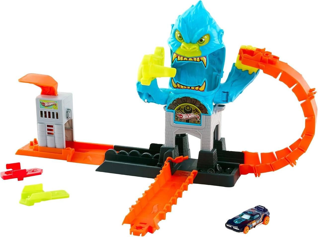Набор игровой Hot Wheels Опасные существа Спасение от гориллы (HDR30)