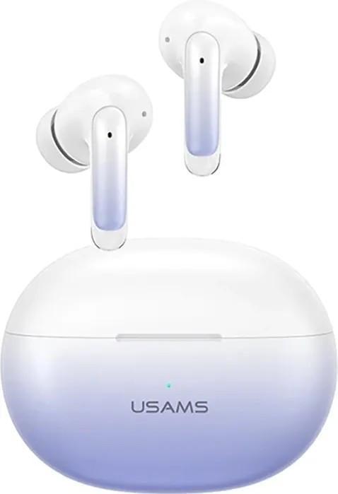 Навушники бездротові USAMS US-XD19 Dual-mic ENC TWS Earbuds Білий/Філетовій (2161247639)