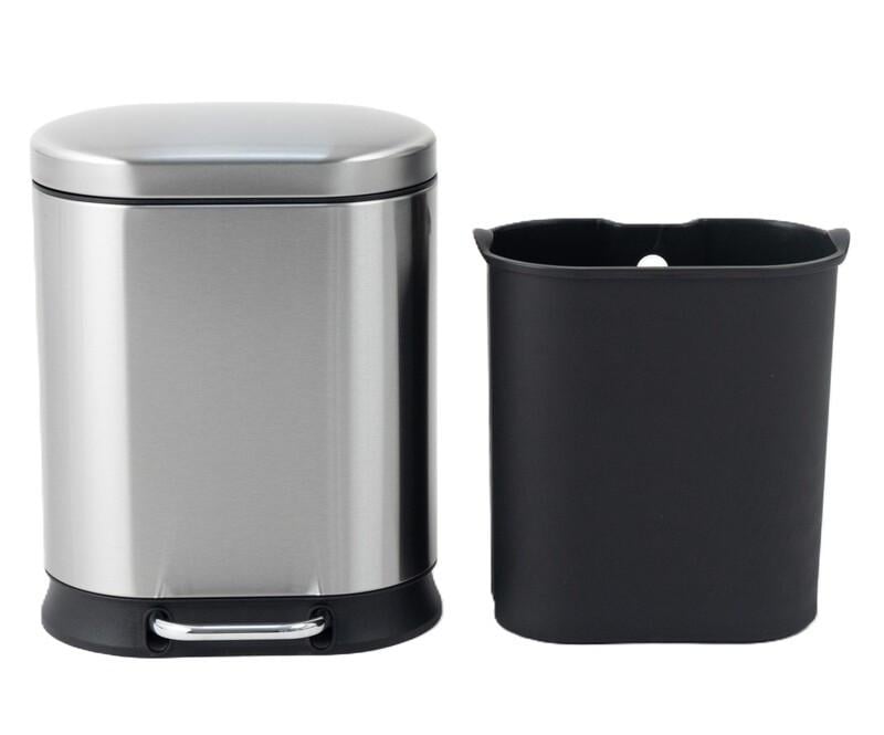 Мусорное ведро MIXXUS Premium Strong-TC0120 SS Color с плавным закрытием овальное 20 л Нержавеющая сталь (MI7081)
