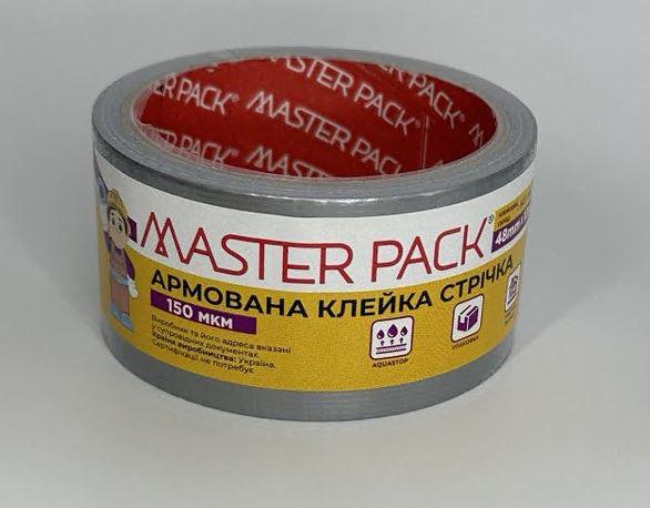 Стрічка армована клейка Master Pack 48 мм 10 м Сірий - фото 1