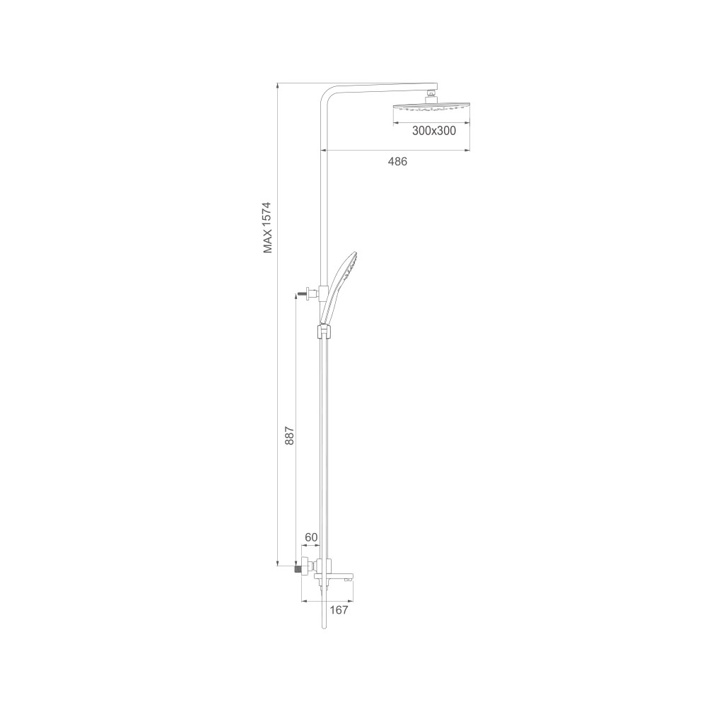 Душова термостатична система Gappo G2418-40 Хром - фото 4