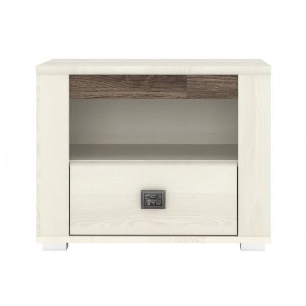 Прикроватная тумба Gerbor KOM1S Селена из ламинированной ДСП Ясень снежный/Дуб ансберг темный (20006760)