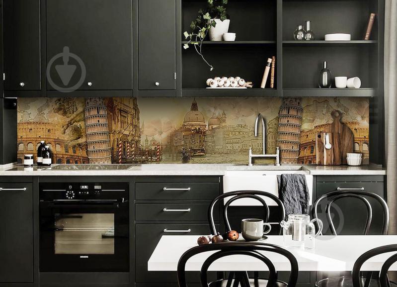 Скидали на кухню Zatarga «Італія Колізей» 600х2500 мм вінілова 3Д наклейка кухонний фартух самоклеюча Z180597