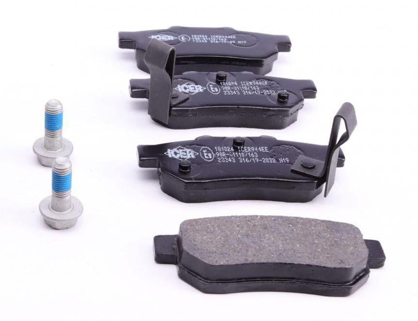 Колодки тормозные задние Honda Civic V/VI 91-00/CRX III 92-98/Jazz III/IV 02-/City V 08-181024 ICER