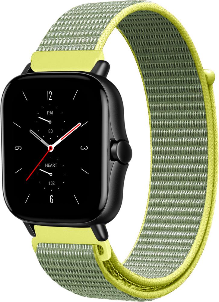 Ремешок нейлоновый Sport Loop для Amazfit GTS 2e Gray/Yellow (15028-63)
