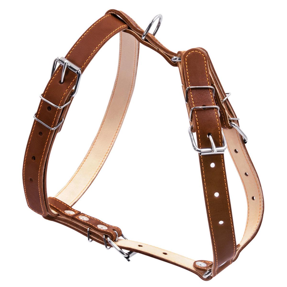 Шлея двойной CoLLaR для средних собак 25 мм х 49-68 см х 68-80 см Коричневый (06426 Col)