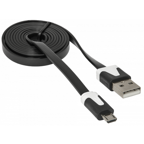 Кабель USB AM-micro BM Defender USB08-03T 87475 1 м Чорний (573043) Кабель USB AM-micro BM Defender USB08-03T 87475 1 м Чорний (573043)