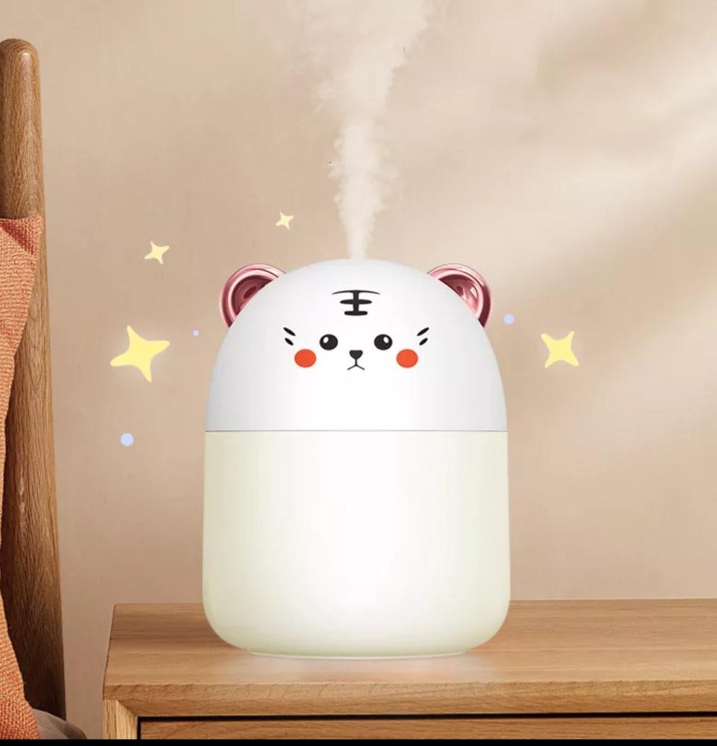 Увлажнитель воздуха ночник cat smile Humidifier с LED подсветкой white