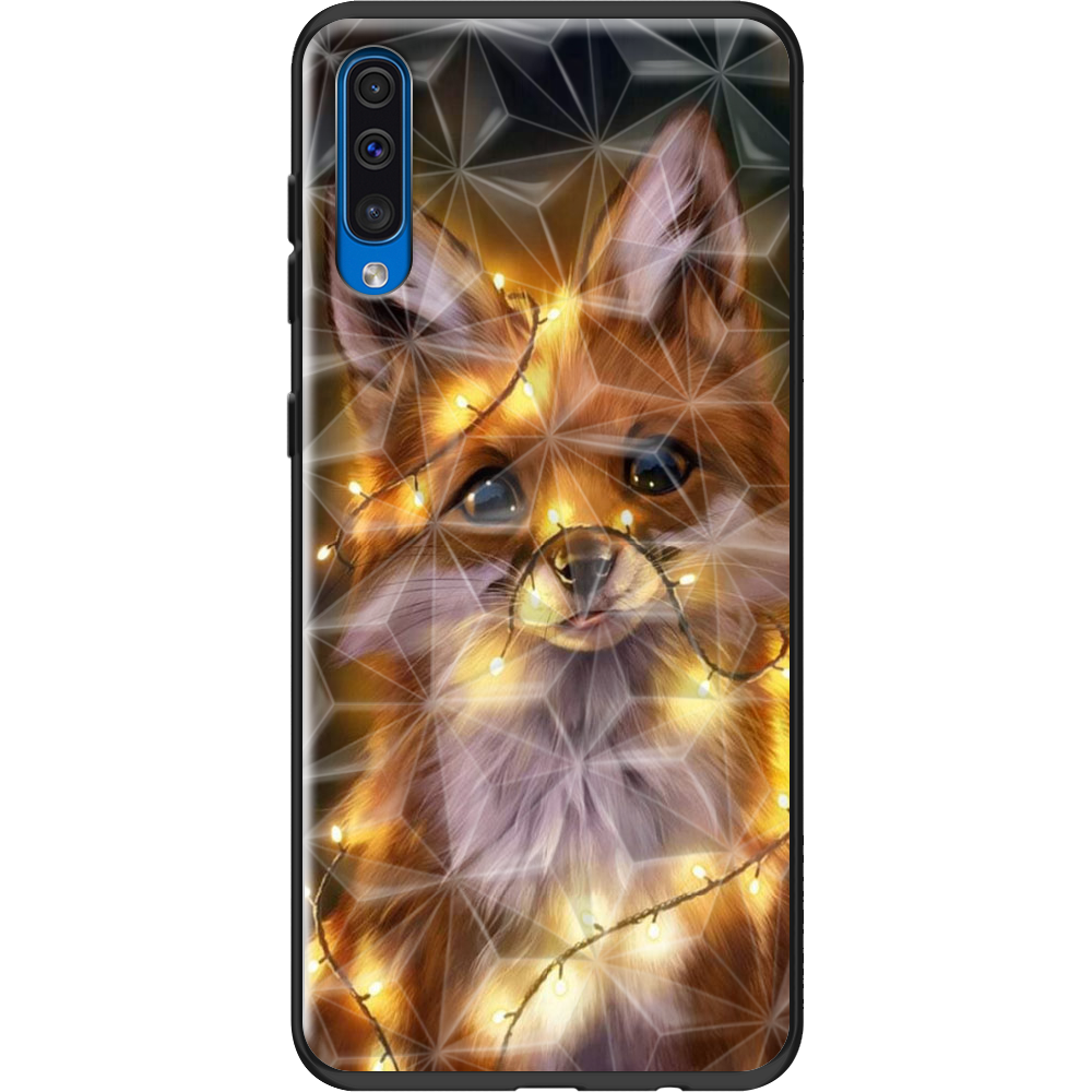 Чехол Boxface Samsung A505 Galaxy A50 Рождественская лиса Черный силикон с призмой (36417-up2399-37862)