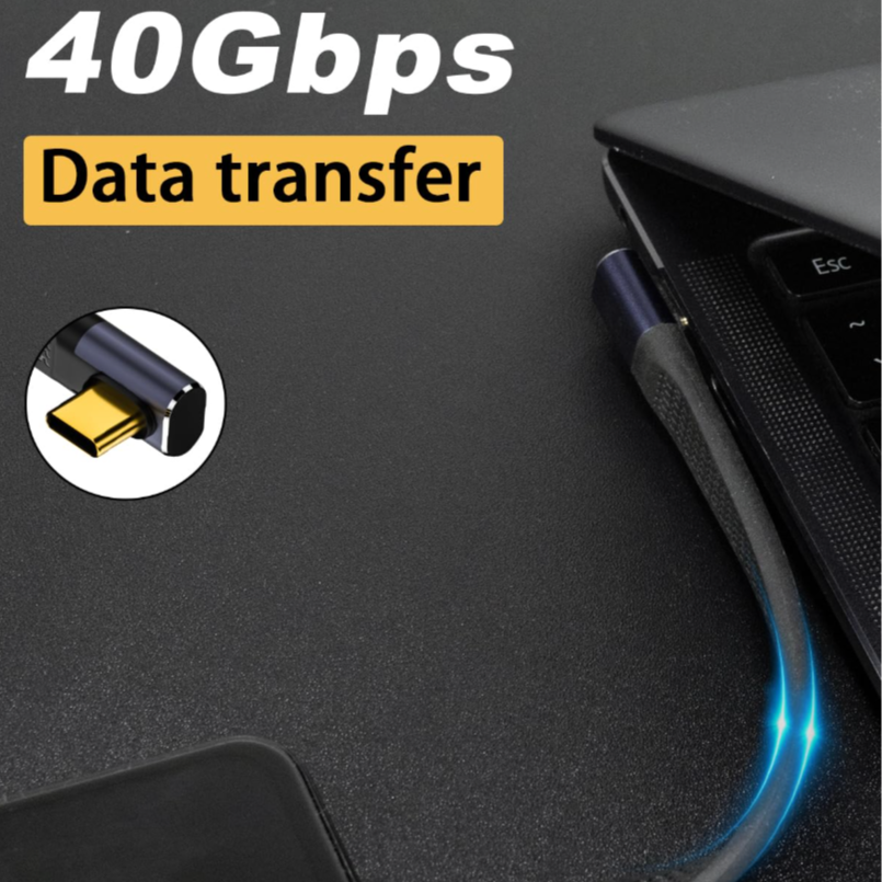 Кабель аудіо-відео кутовий USB-C4-40-SMM USB-C-USB-C (000049348) - фото 10